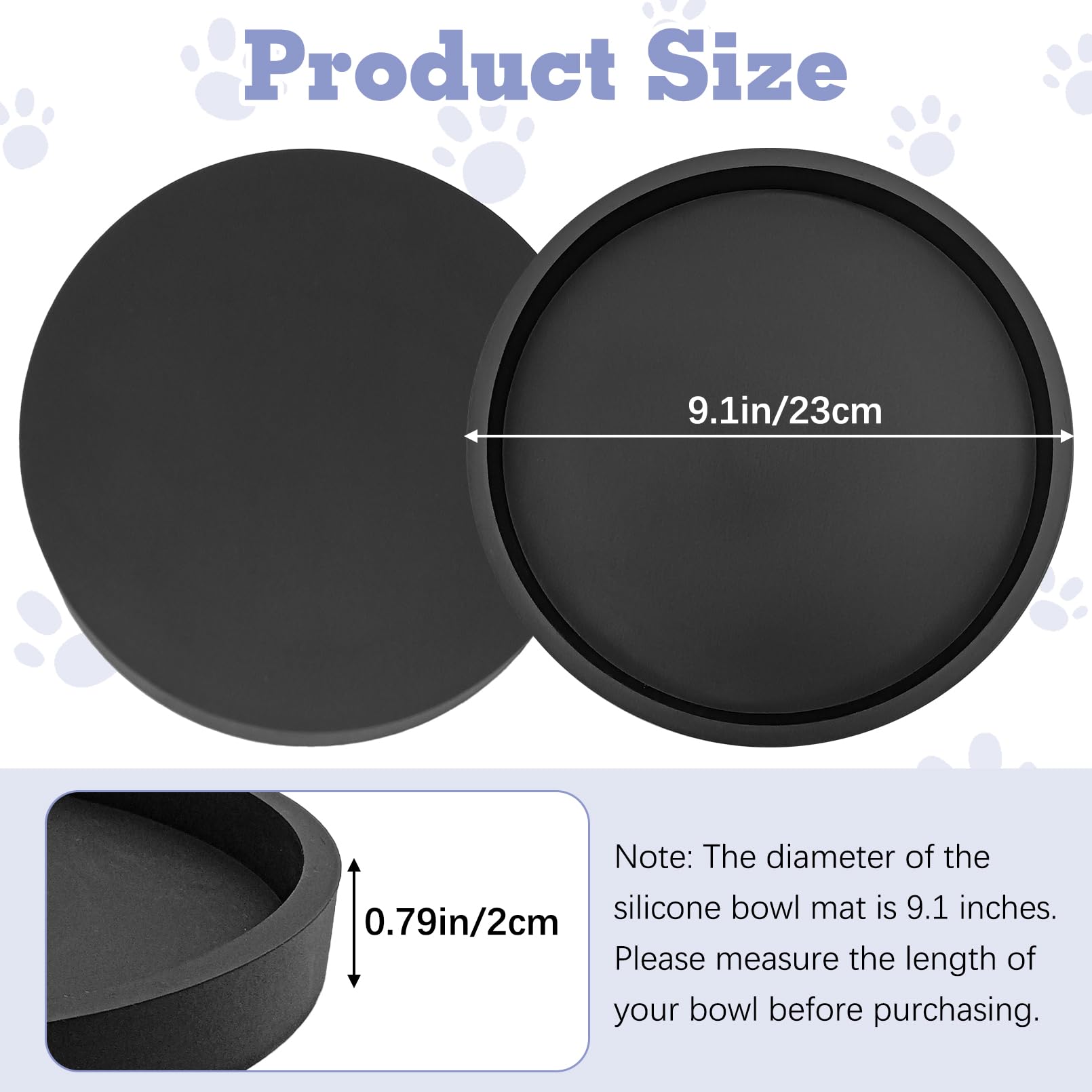 BNOSDM alfombrilla silicona duradera para perros y gatos pequeños.