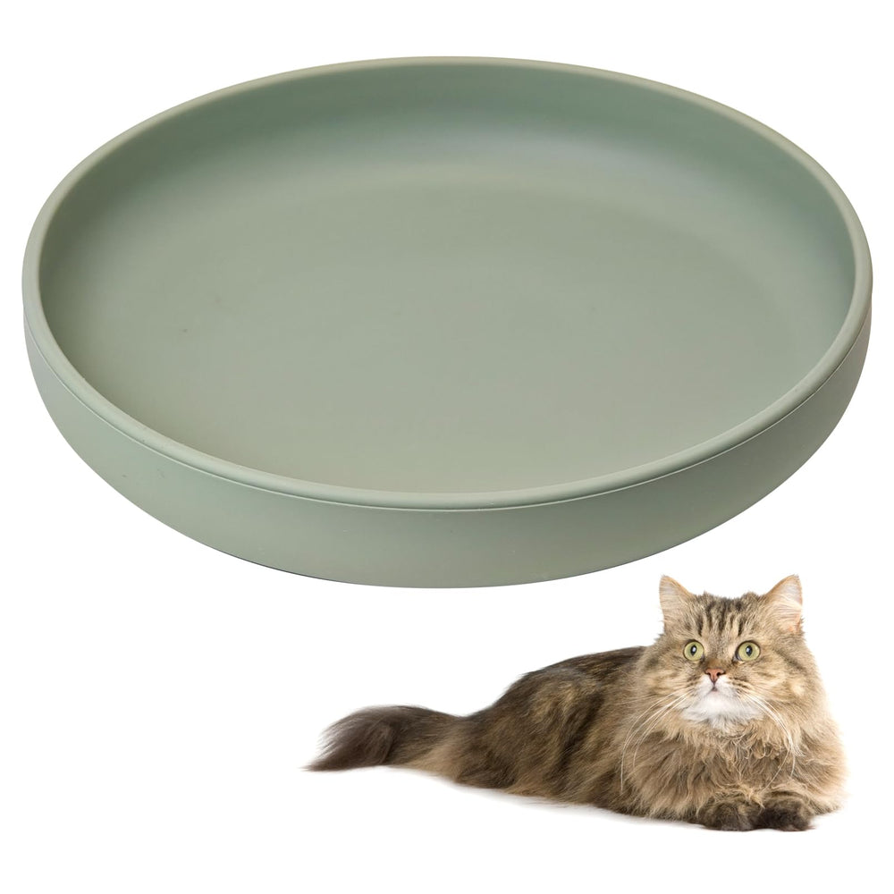 Tazón BNOSDM de silicona antideslizante con ventosa para gatos, estable durante la comida.