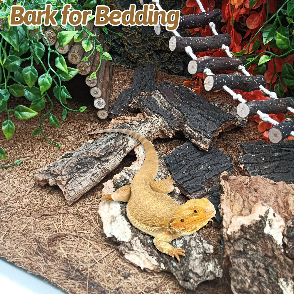 BNOSDM corcho decorativo para hábitats reptiles aporta textura natural y refugio visual.