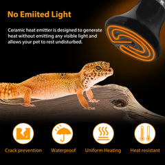 BNOSDM emisor cerámico 50W 4pack calentamiento rápido para hábitats de anfibios.