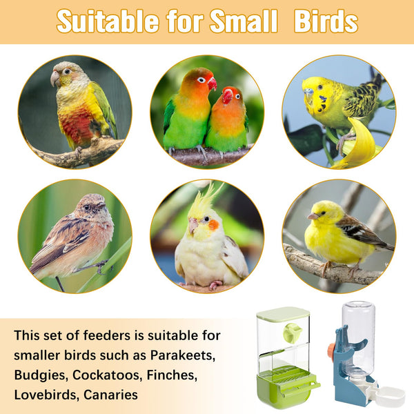 BNOSDM jaula para aves con accesorios, set completo y verde