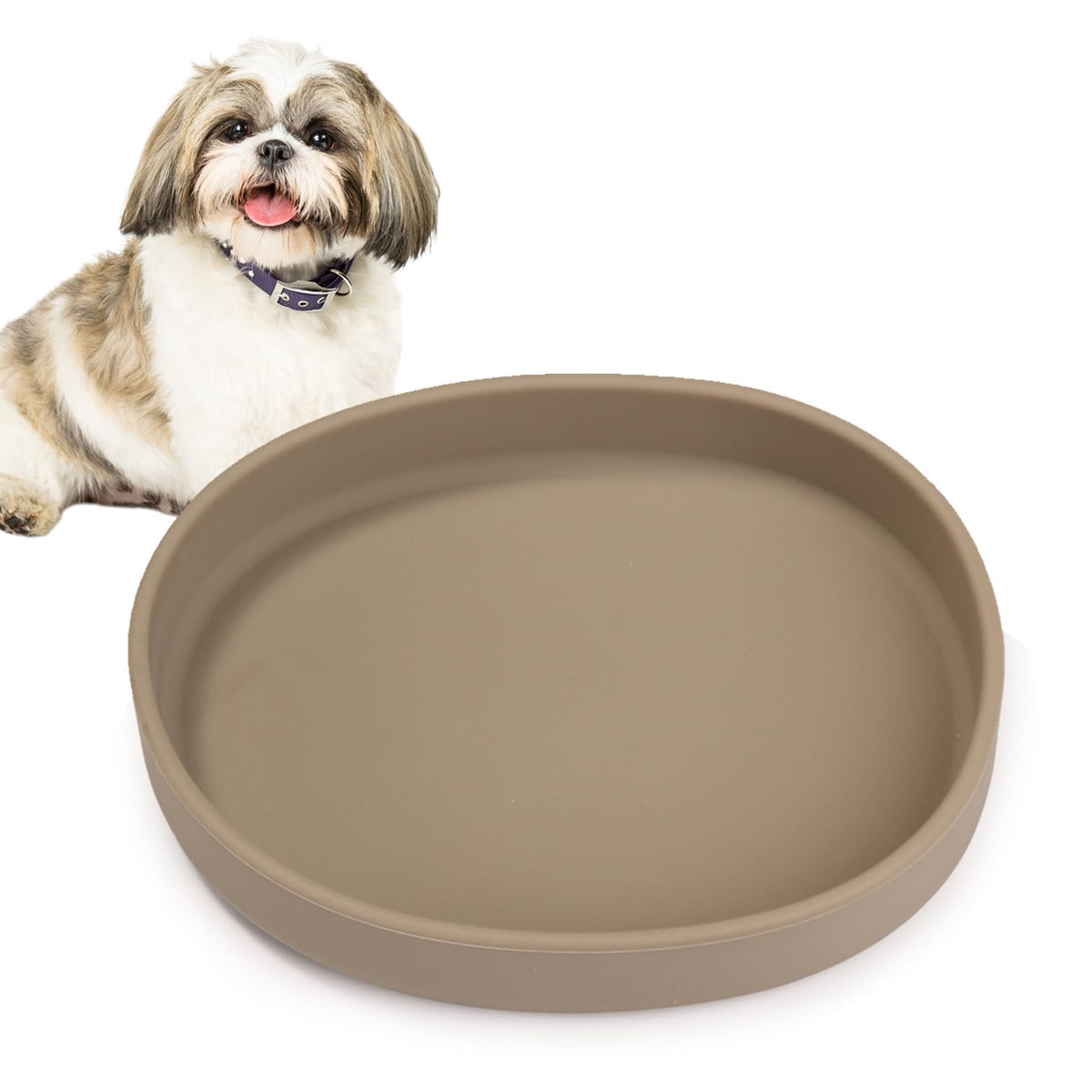 BNOSDM plato silicio bajo para perros y gatos facilita comer sin esfuerzo.