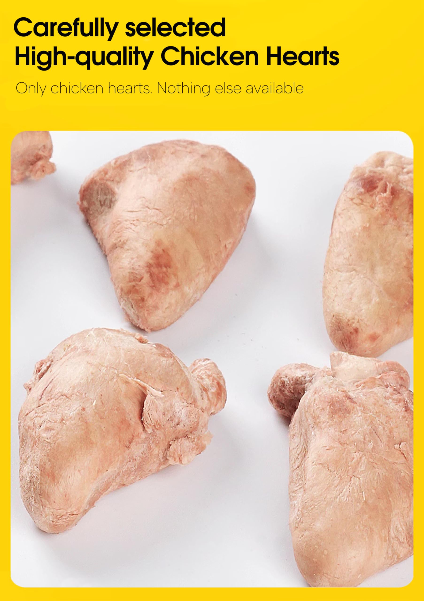 BNYEE snack alto en proteína y bajo en grasa de pollo desecado para perros y gatos.
