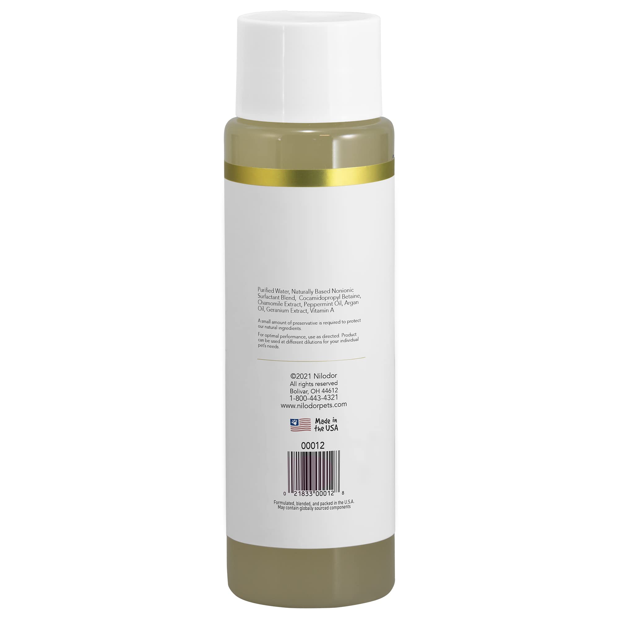 Fragancia suave de manzanilla durante el baño.