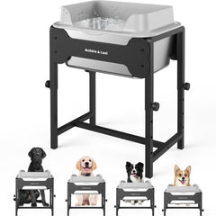 Bobbie & Laxi cuenco elevado para perros con altura ajustable, ideal para crecimiento.