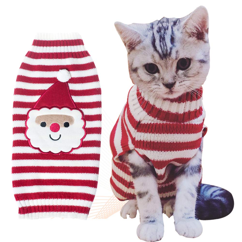 BOBIBI suéter para gato navidad frente, diseño festivo que mantiene a tu mascota abrigada y adorable.