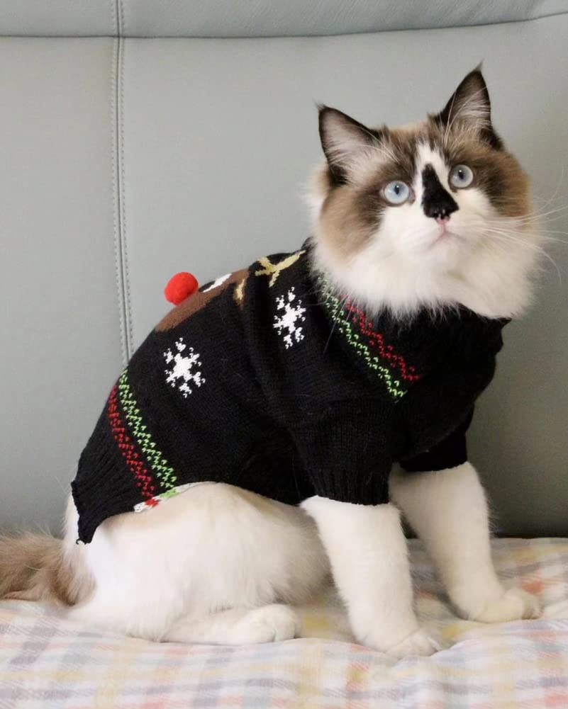 BOBIBI suéter de invierno para gato, tejido acrílico suave para mayor comodidad