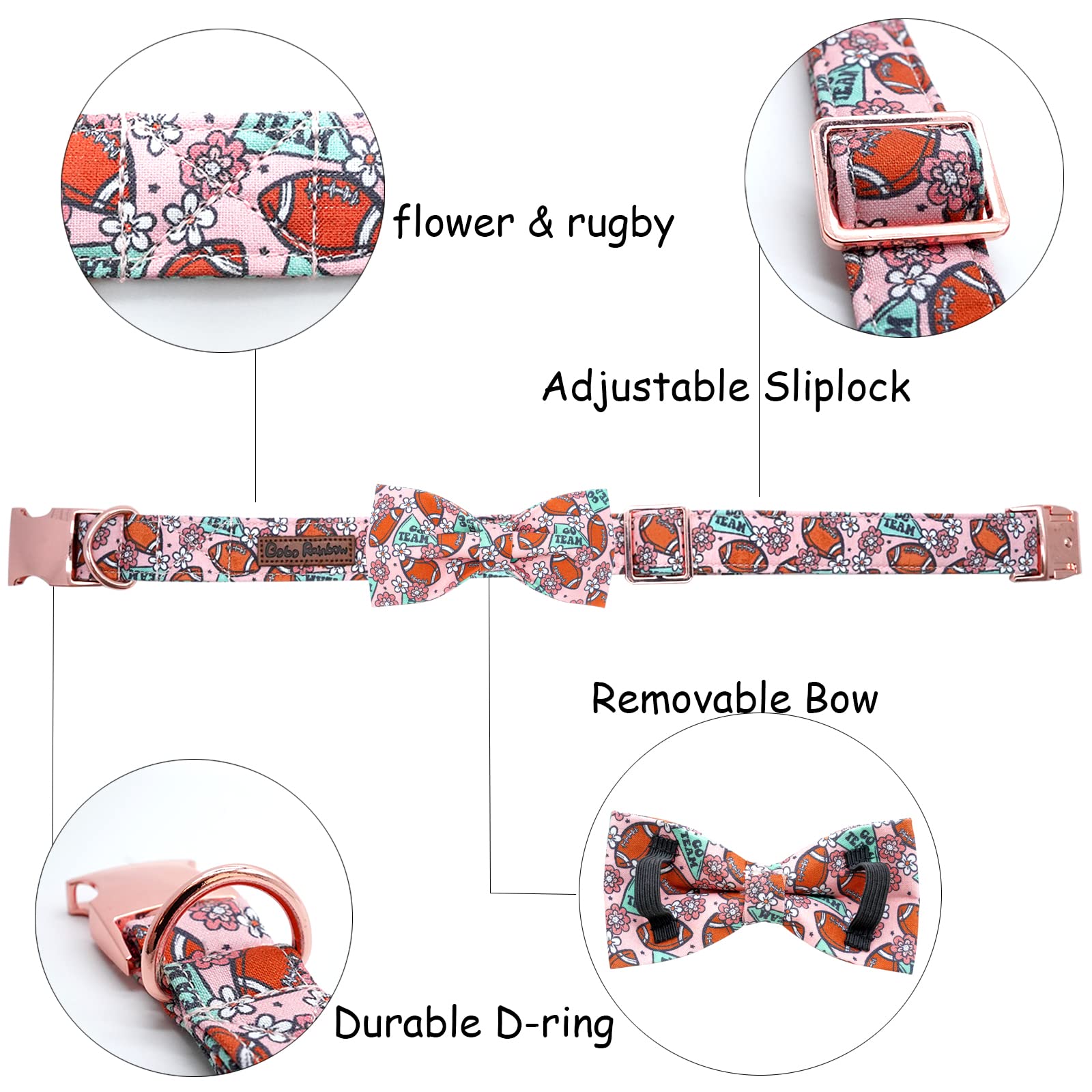 Lazo removible de Bobo Rainbow, ideal para fiestas o paseos.