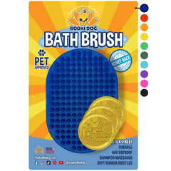 Bodhi Dog cepillo azul para perros, masaje suave y limpieza profunda.