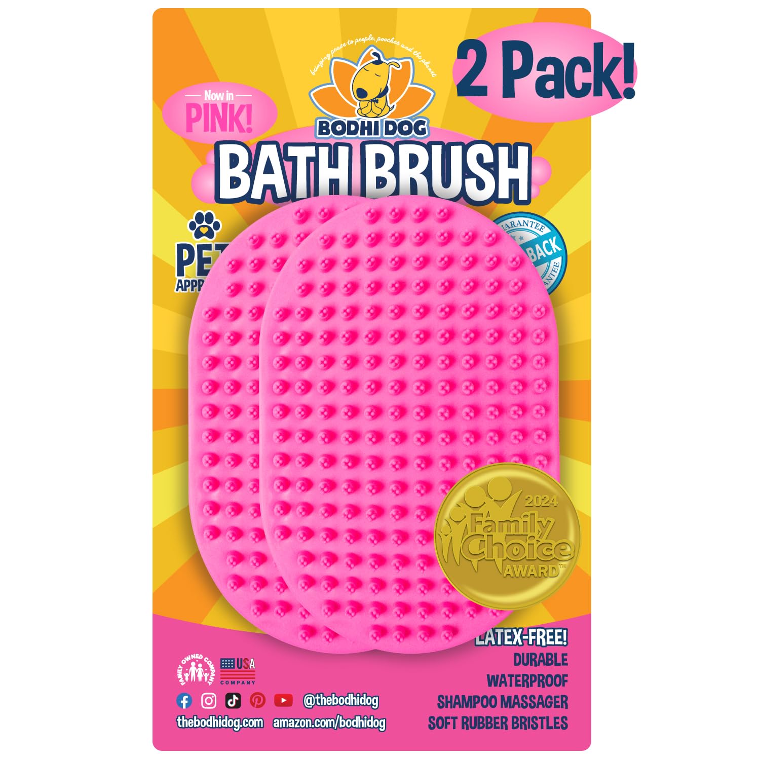 Bodhi Dog cepillo champú rosado 01: limpieza suave durante el baño para pelaje brillante