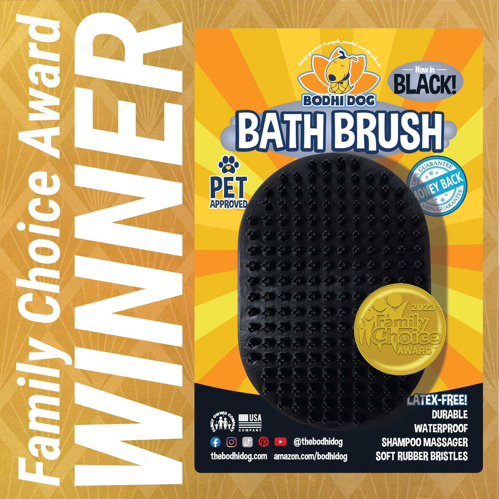 Bodhi Dog cepillo masaje suave, transforma el baño en una experiencia relajante