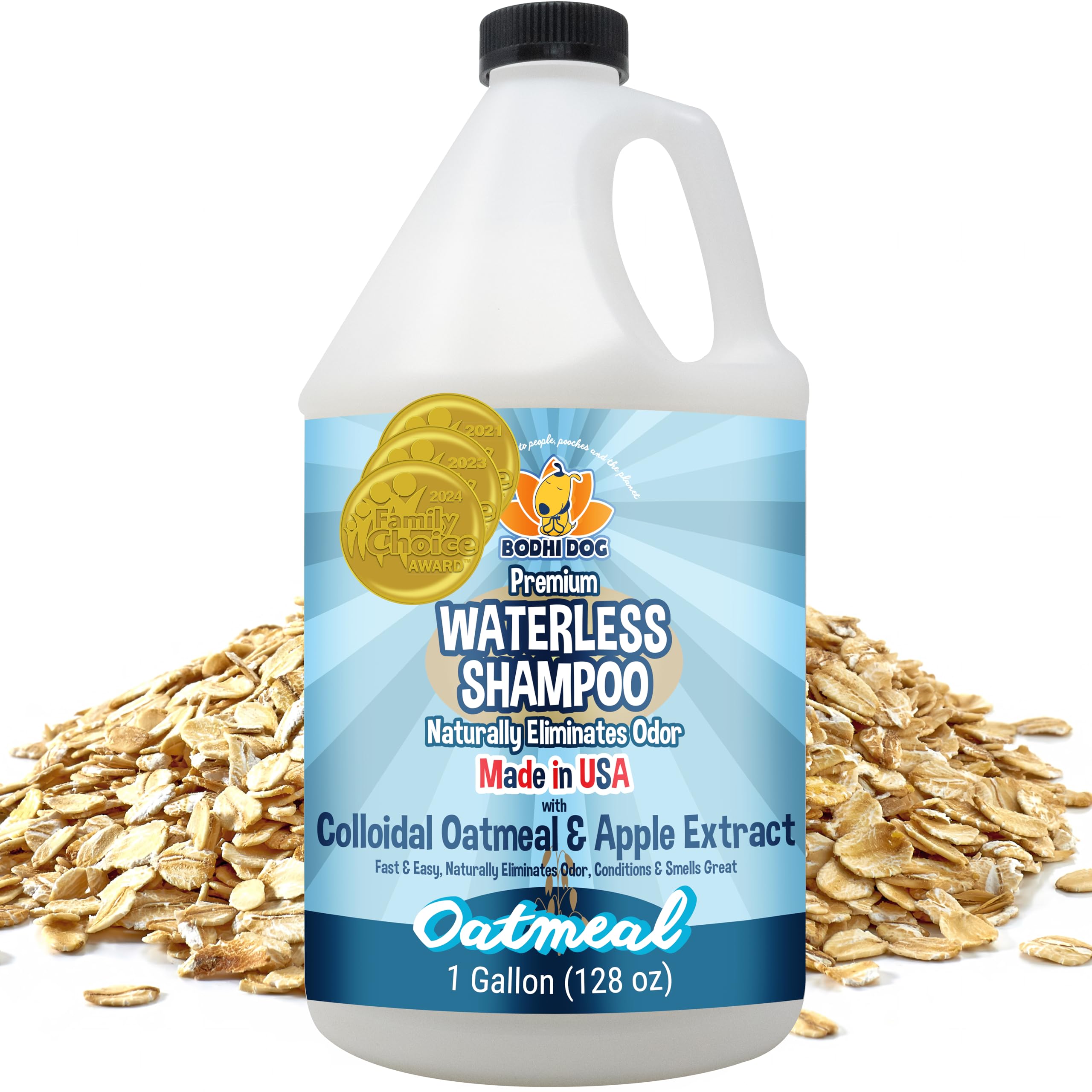 Bodhi Dog champú sin agua en botella de 1 galón para perros y gatos, limpieza rápida.