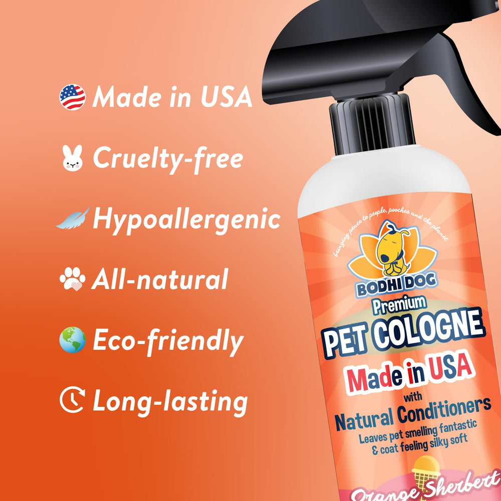 Bodhi Dog Colonia Natural, aplicación, aroma suave que deja el pelaje más manejable.