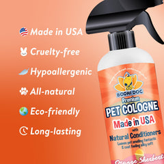 Bodhi Dog Colonia Natural, aplicación, aroma suave que deja el pelaje más manejable.