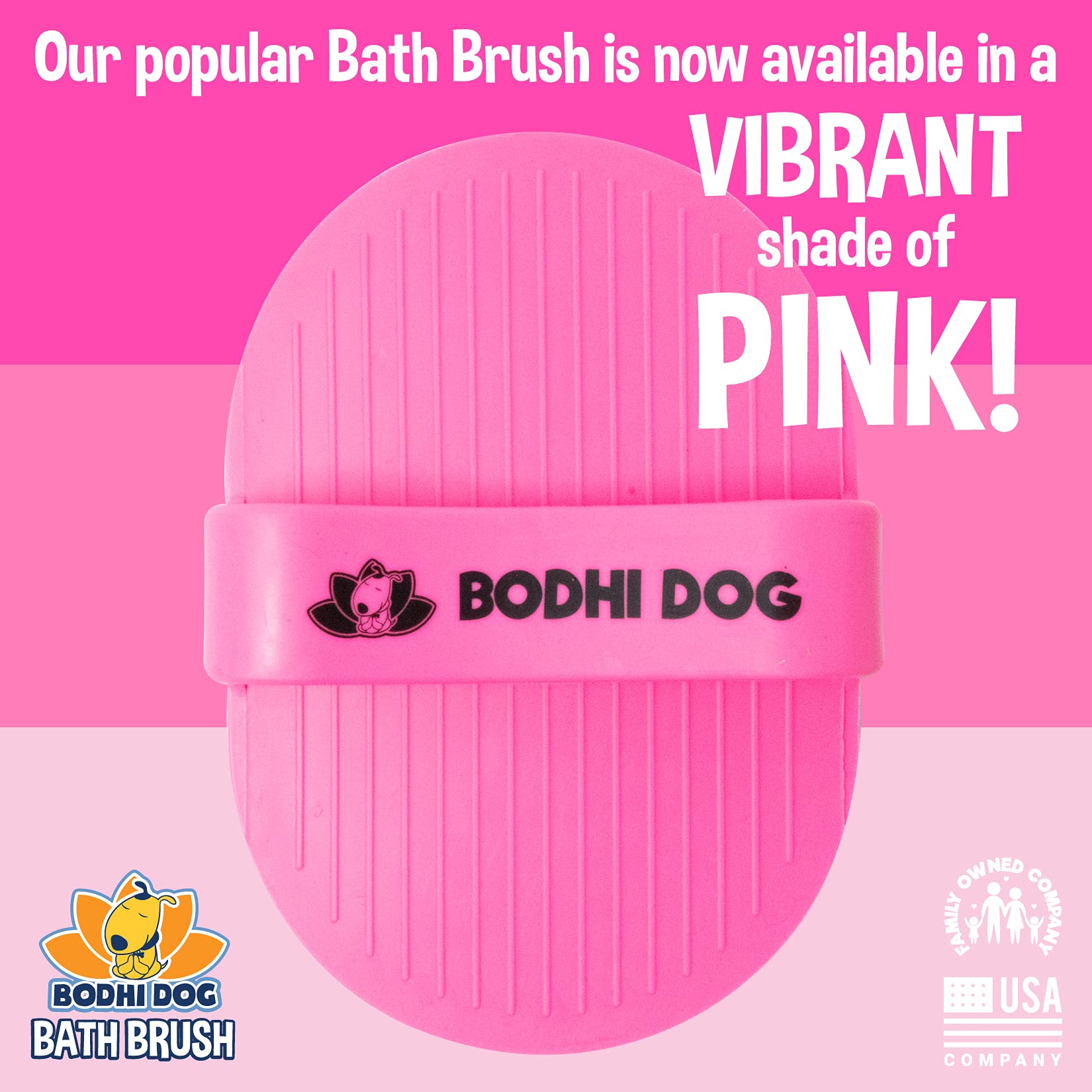 Bodhi Dog masaje cepillo rosado 03: masaje calmante durante el baño para la mascota
