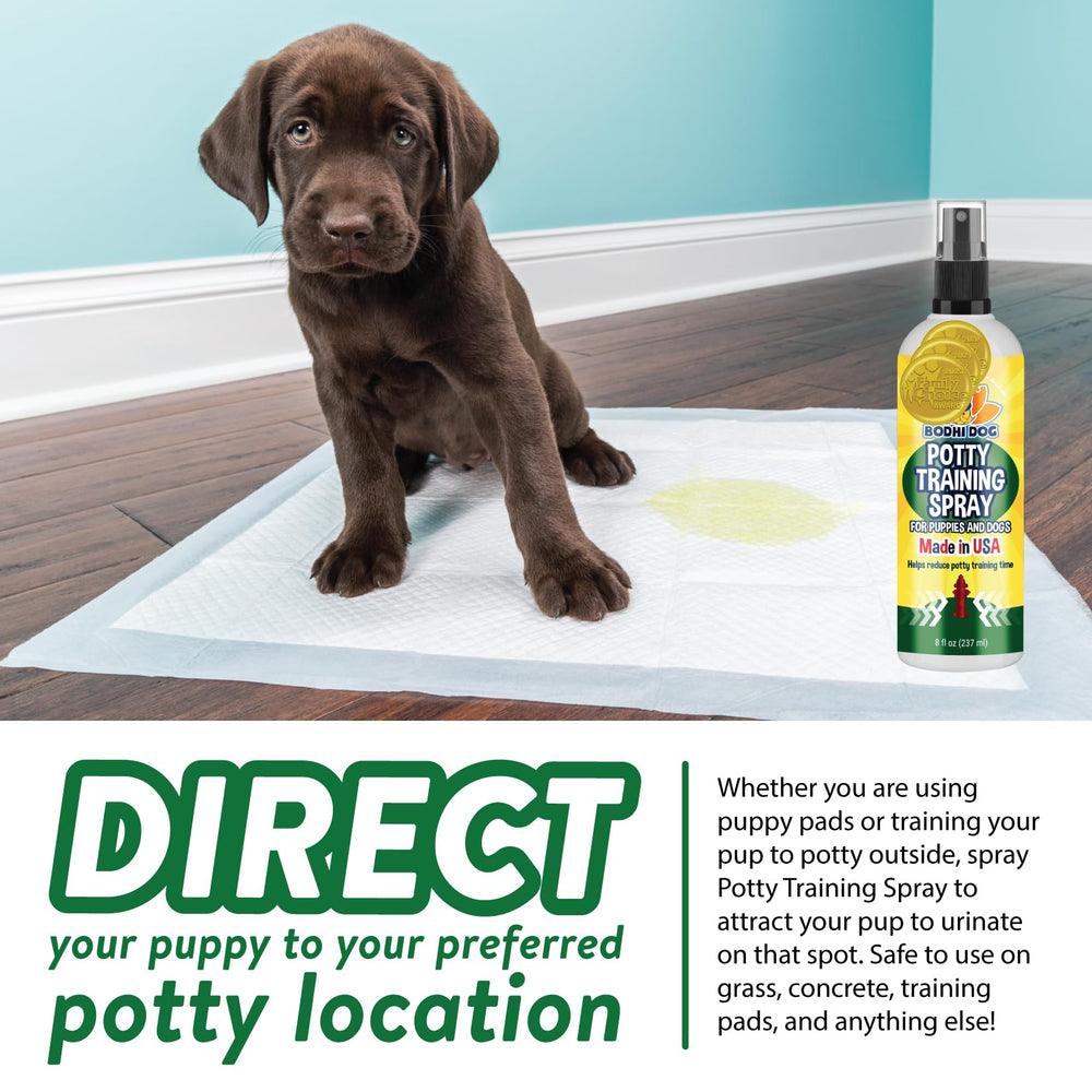 Bodhi Dog Potty Training Spray, aroma suave que guía al perro al lugar correcto.