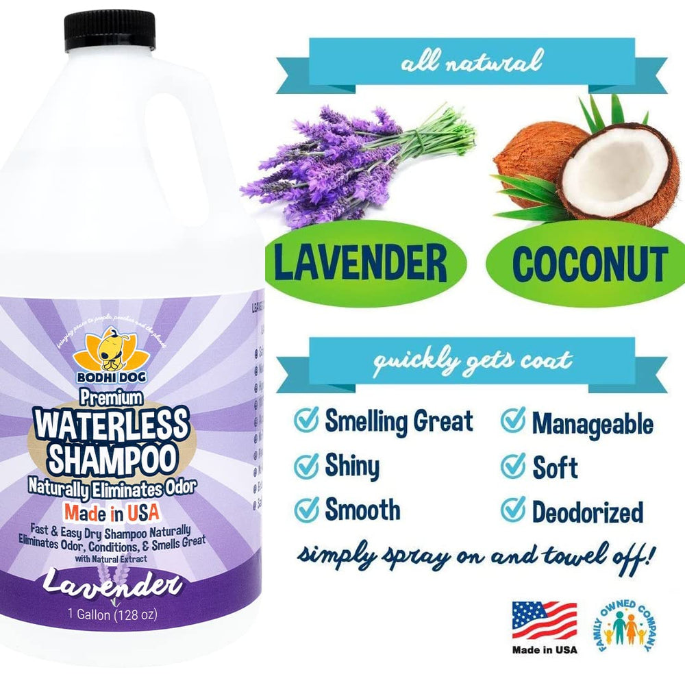 Bodhi Dog Waterless Shampoo sin enjuague: aroma de lavanda suave para refrescar.