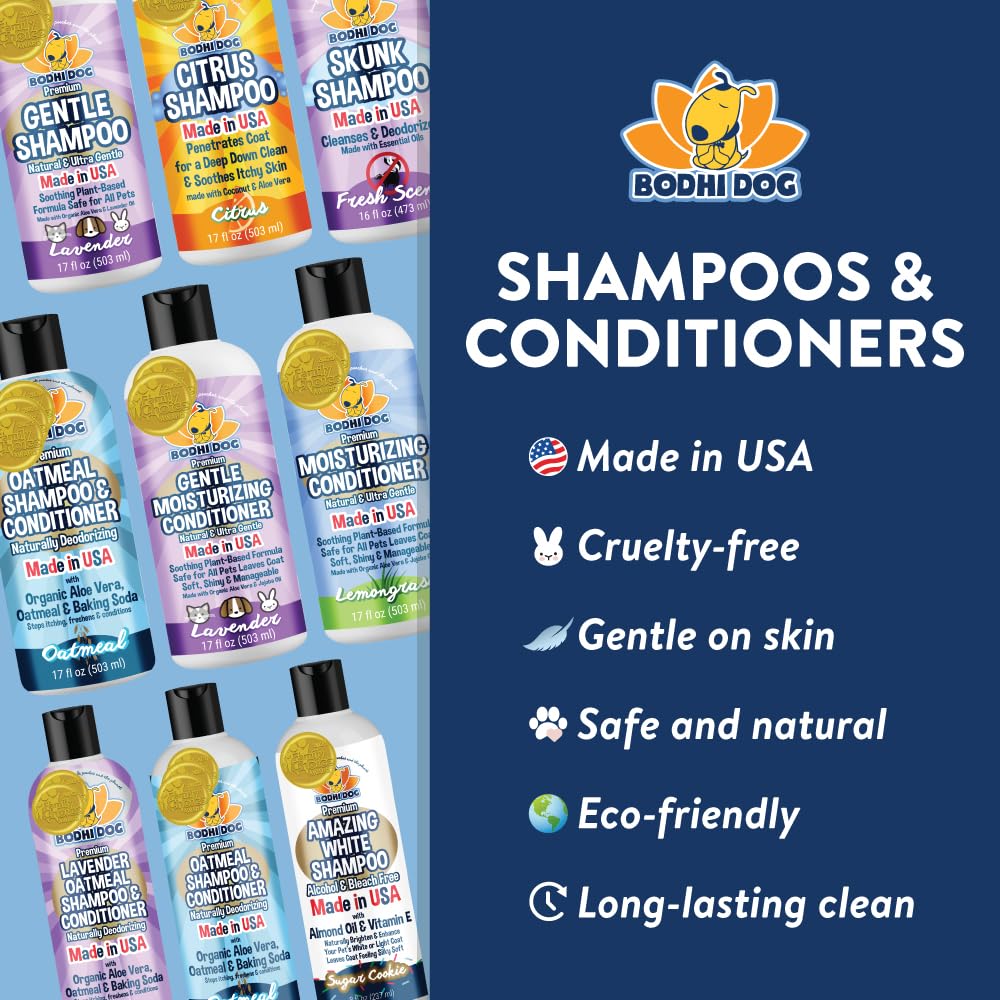 Bodhi Dog Shampoo: aplicación fácil sobre el pelaje para desodorizar.