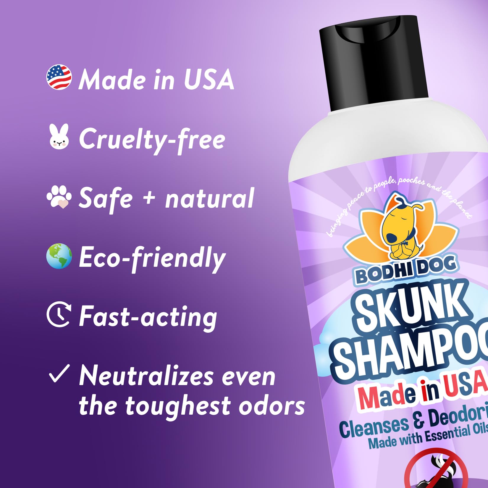 Bodhi Dog Shampoo: etiqueta clara con ingredientes suaves para piel sensible.