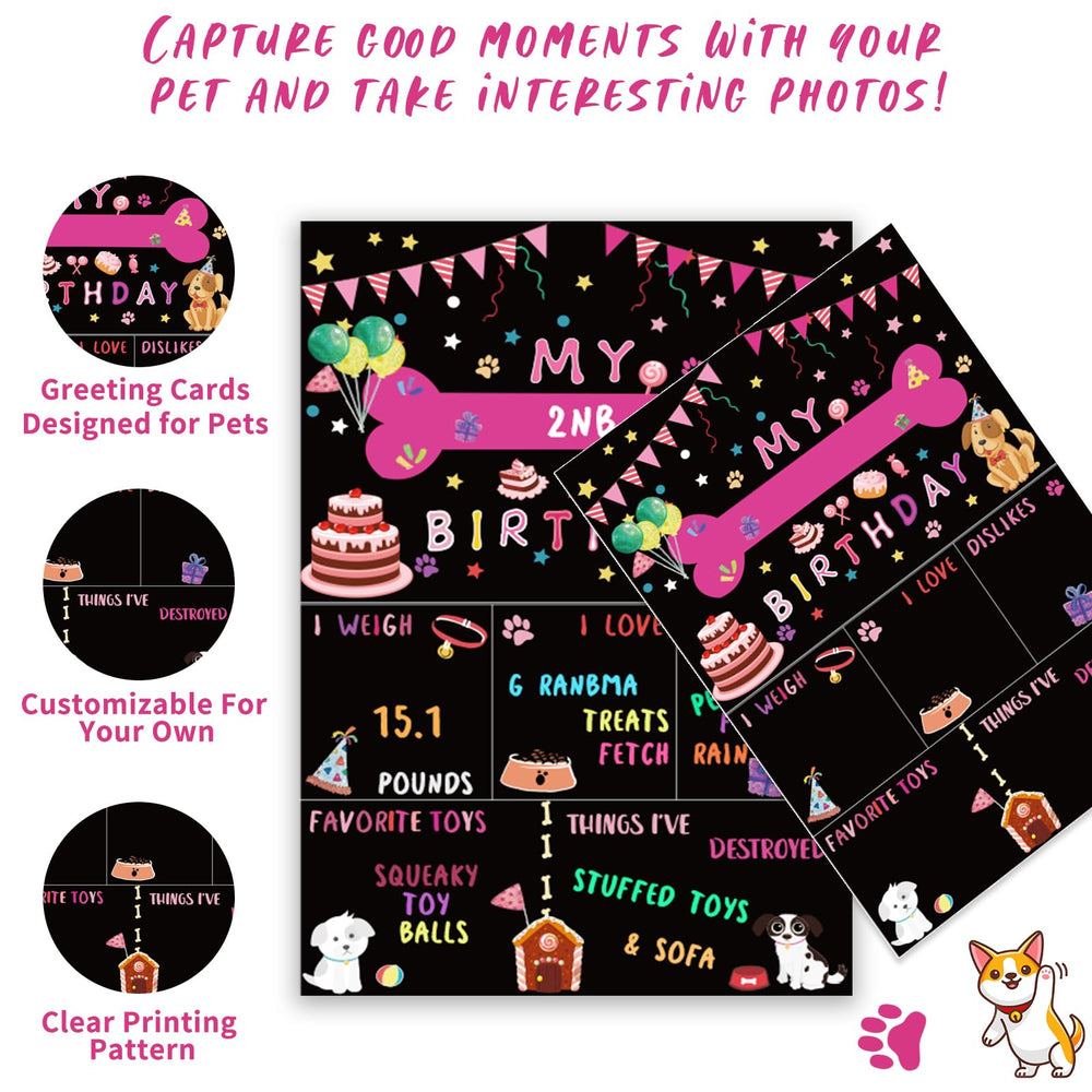 Cartel decorativo Bolake para fiesta canina, tema de cumpleaños.