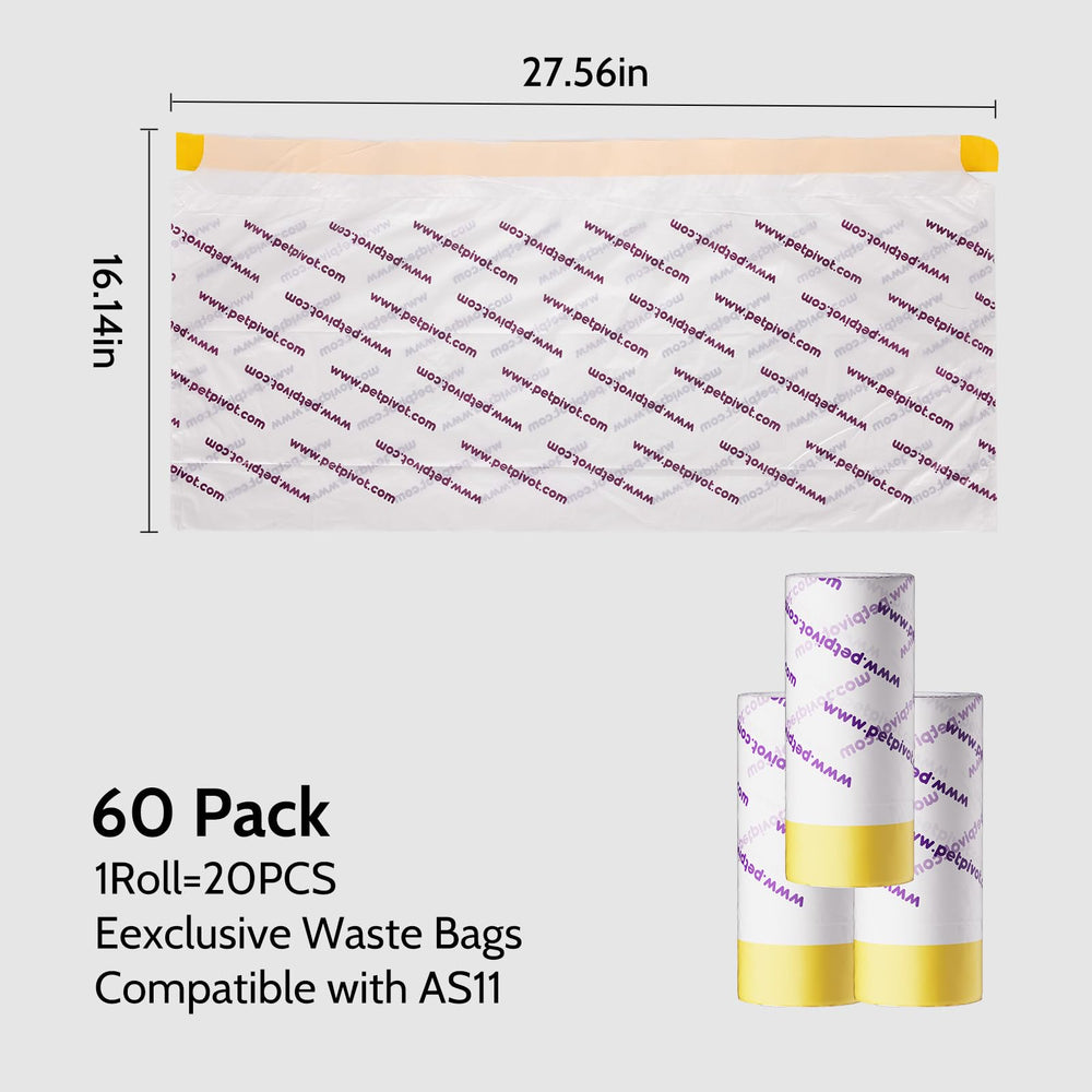 Material de polietileno resistente de Petpivot Autoscooper 11 evita desgarros.