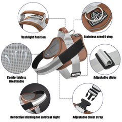 Bolux arnés cómodo distribuye presión para caminata suave
