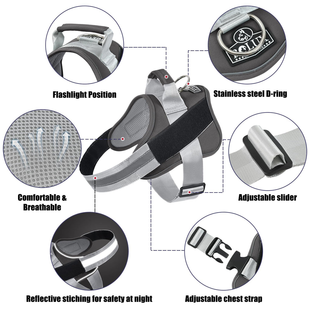 Bolux arnés con correas ajustables para un ajuste perfecto en perros pequeños.