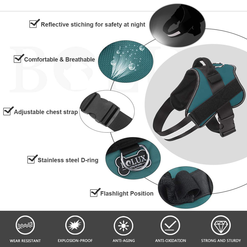 Bolux arnés para pecho ajustable, ideal para crecimiento y ajuste cómodo.