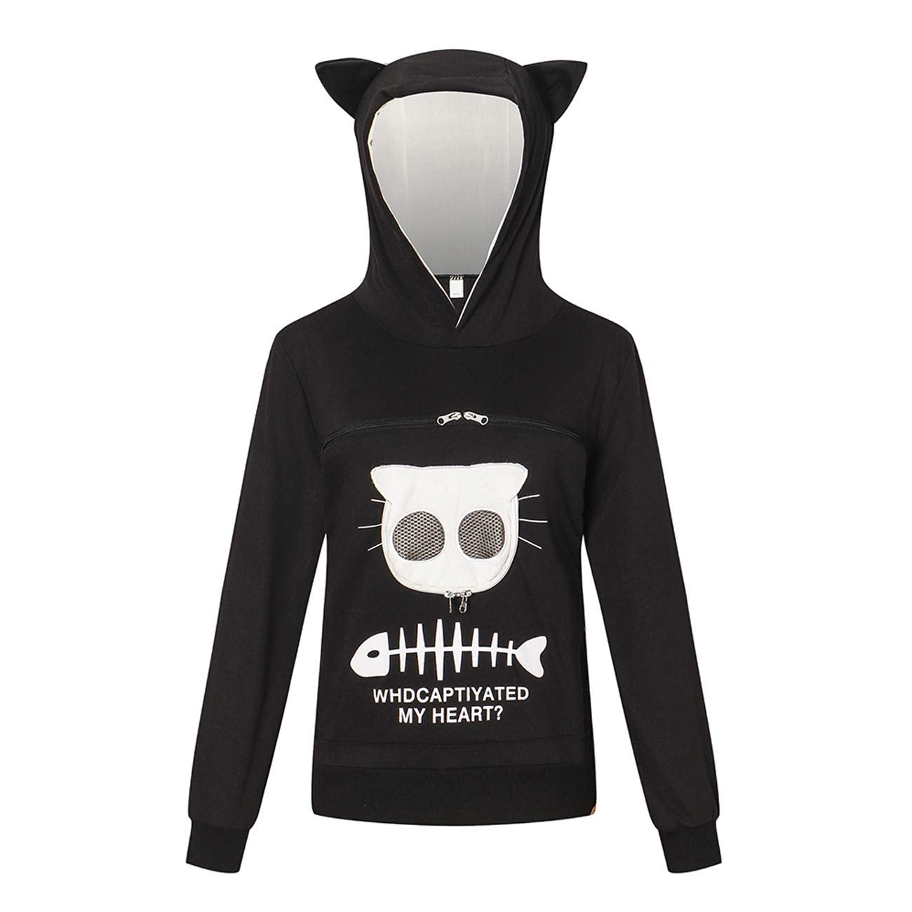 BOMBAXCEIBA sudadera negro acabado, estilo práctico para mascotas