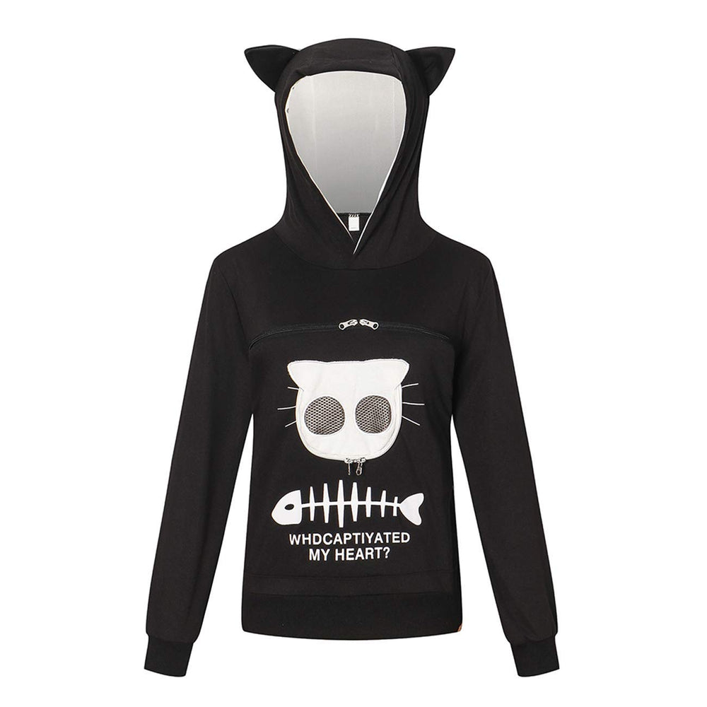 BOMBAXCEIBA sudadera negro acabado, estilo práctico para mascotas
