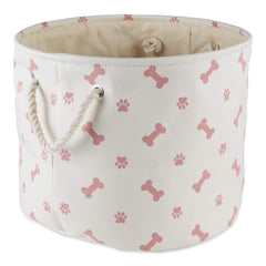 Bone Dry contenedor redondo mediano 12x15x15 rosa para mantener accesorios ordenados.