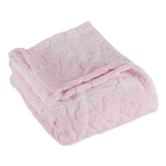 Bone Dry manta con estampado de hueso rosa, suave para mascotas.