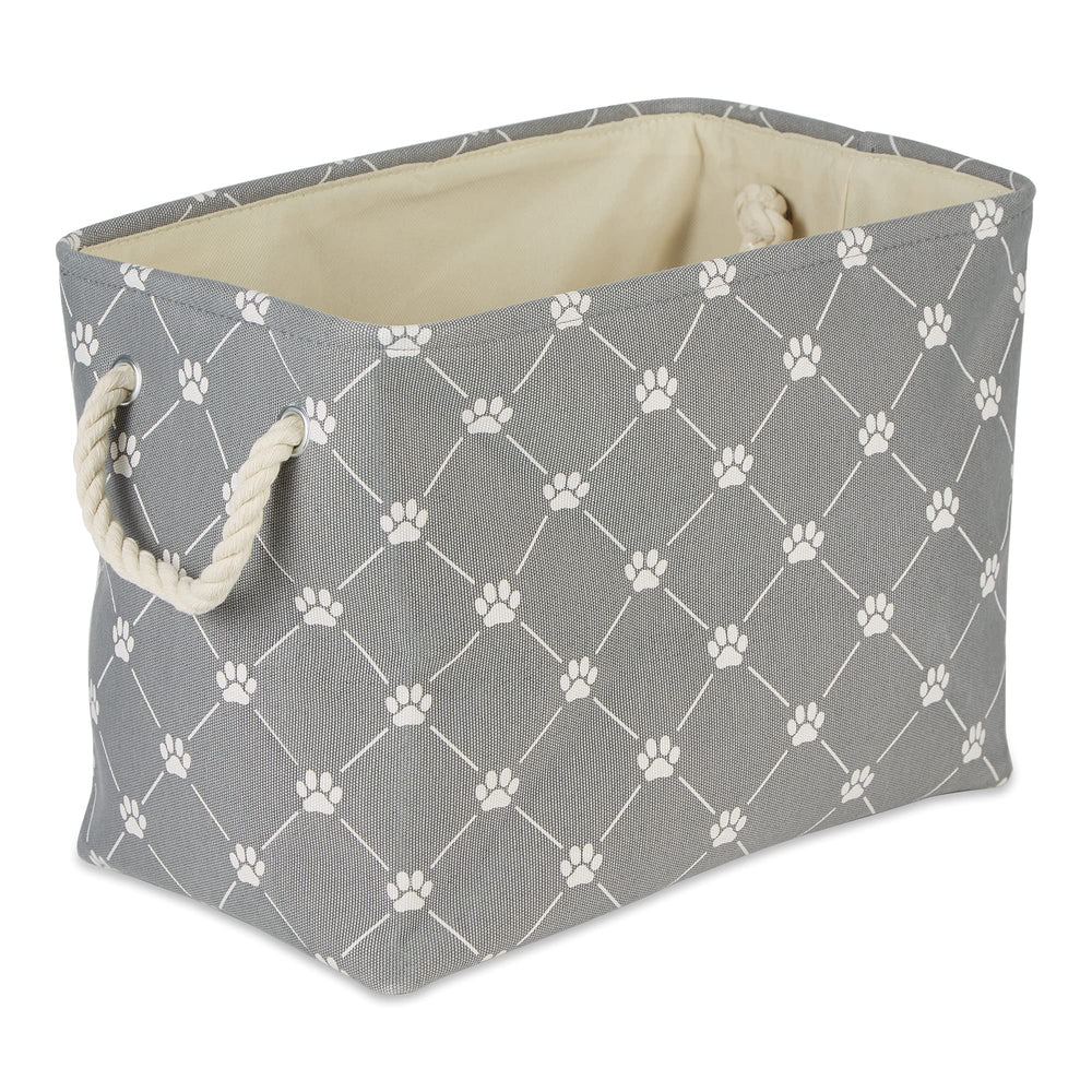 Bone Dry con huellas y hueso, almacenamiento compacto para ordenar juguetes de mascotas.