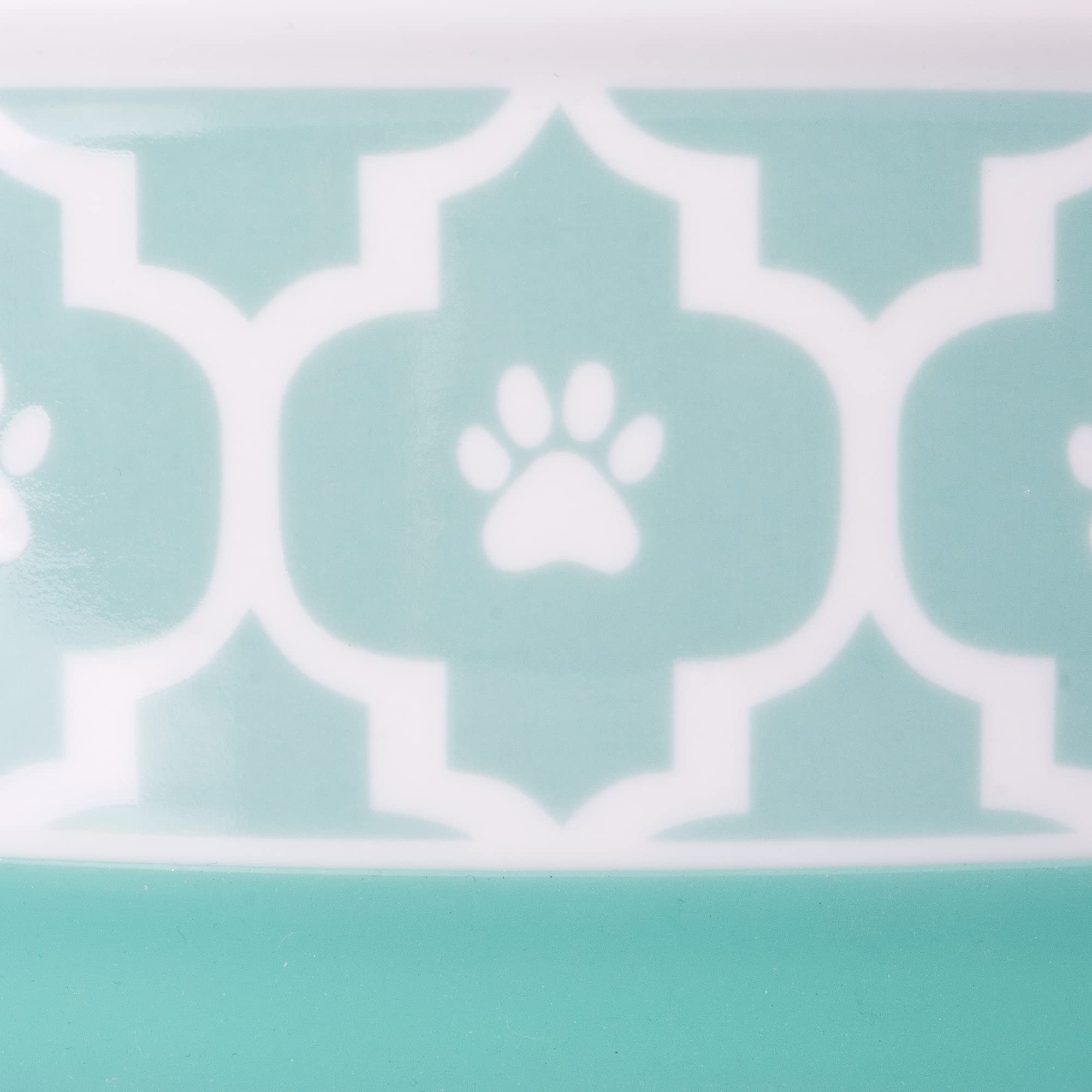 Bone Dry conjunto de 2 cuencos medianos en aqua para mascotas