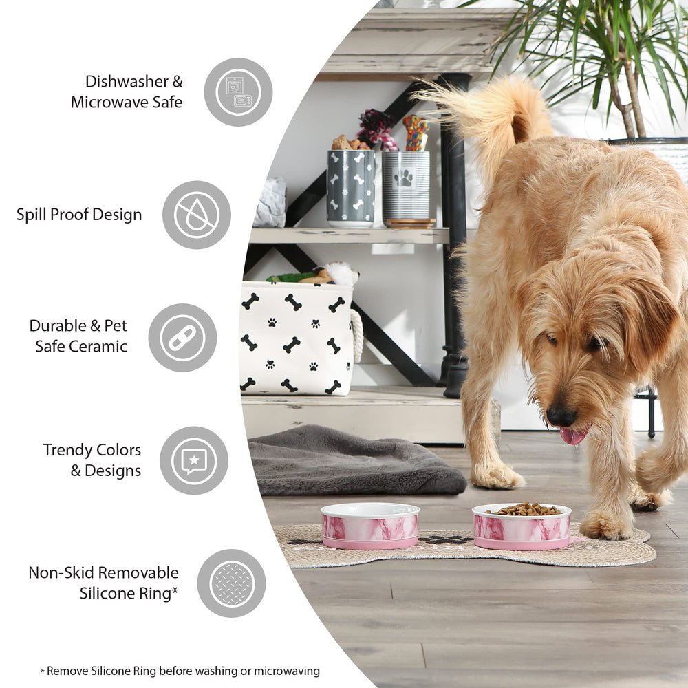 Base de silicona antideslizante de Bone Dry Trellis mantiene los tazones en su lugar.