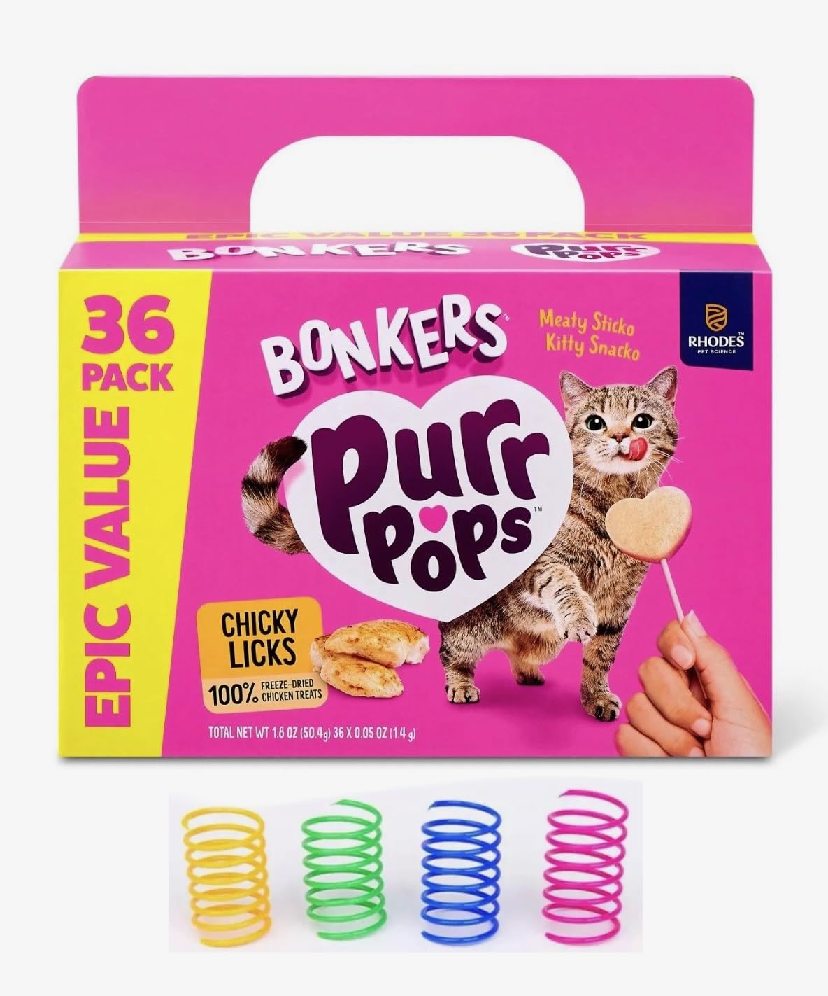 Bonkers Purrpops: piruleta para gatos, sabor irresistible para sesiones de juego