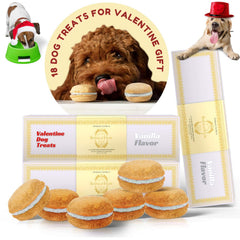 Bonne et Filou macarons vanilla para perros medianos y grandes, premio gourmet delicioso.