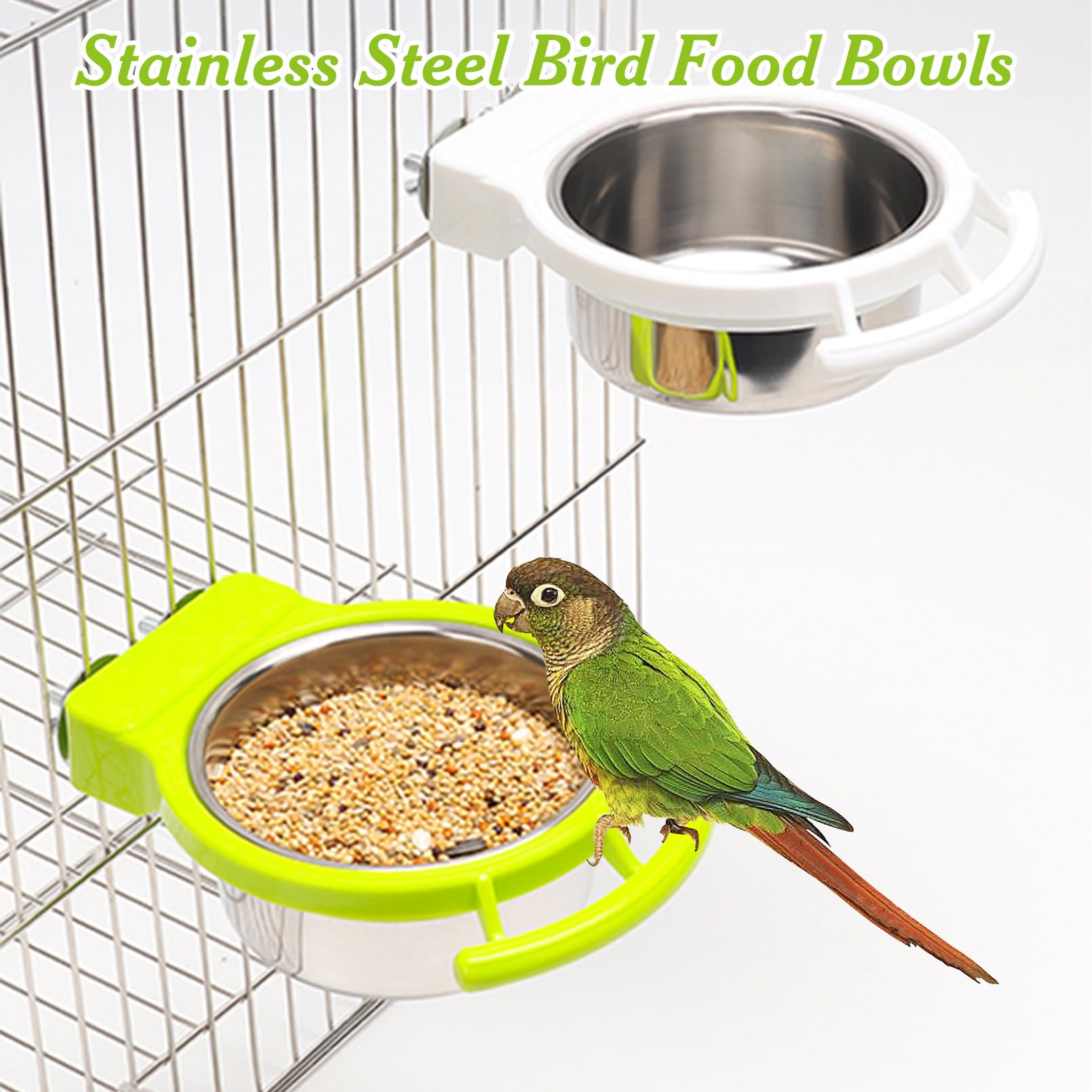 BNOSDM soporte con percha para aves, alimentación estable en jaula