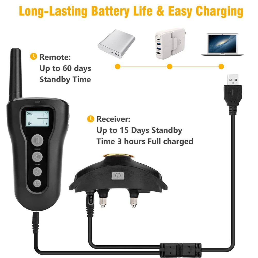 BOUSNIC receptor IP67 impermeable con batería recargable para uso en lluvia.