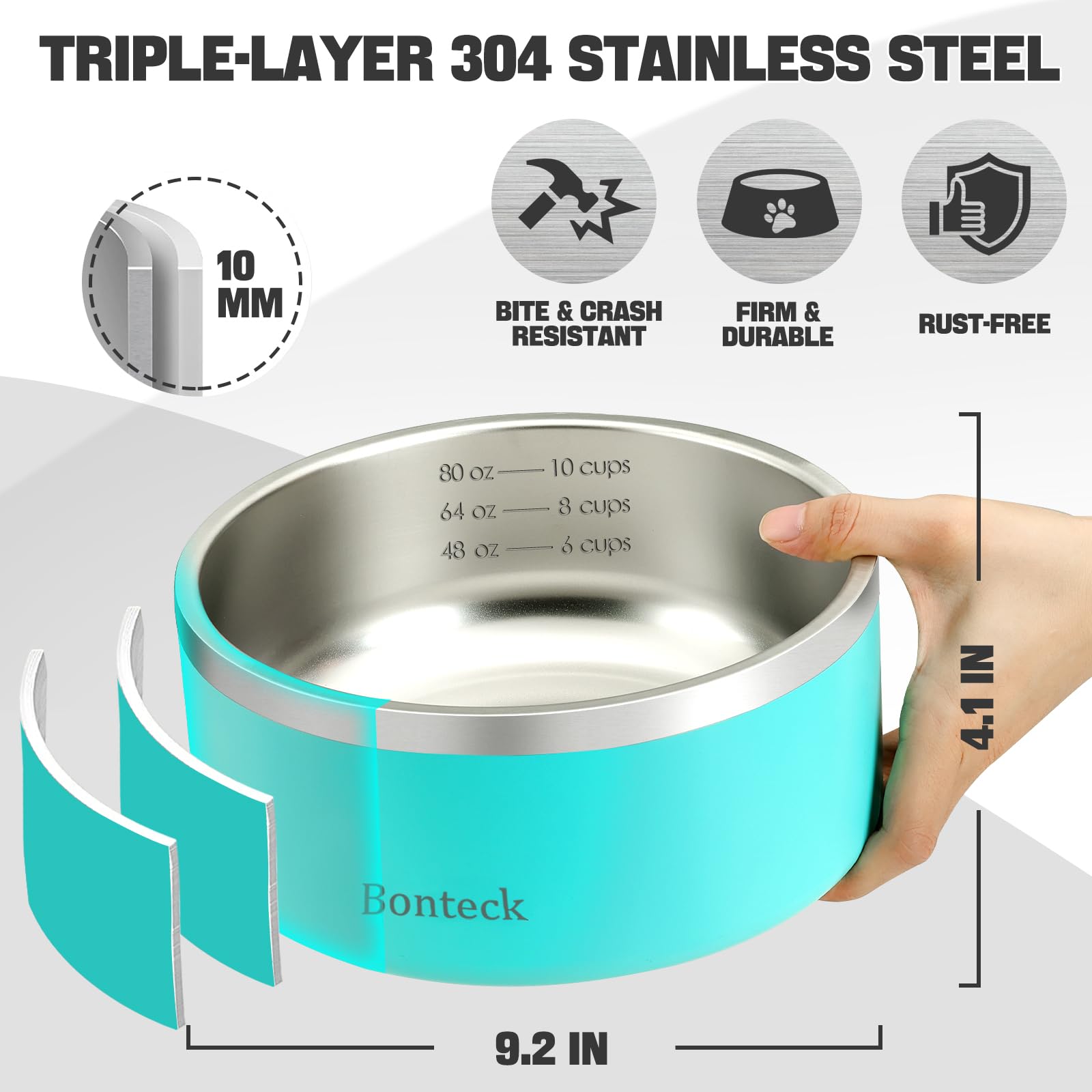 Bonteck tapete de silicona antideslizante para mayor estabilidad.
