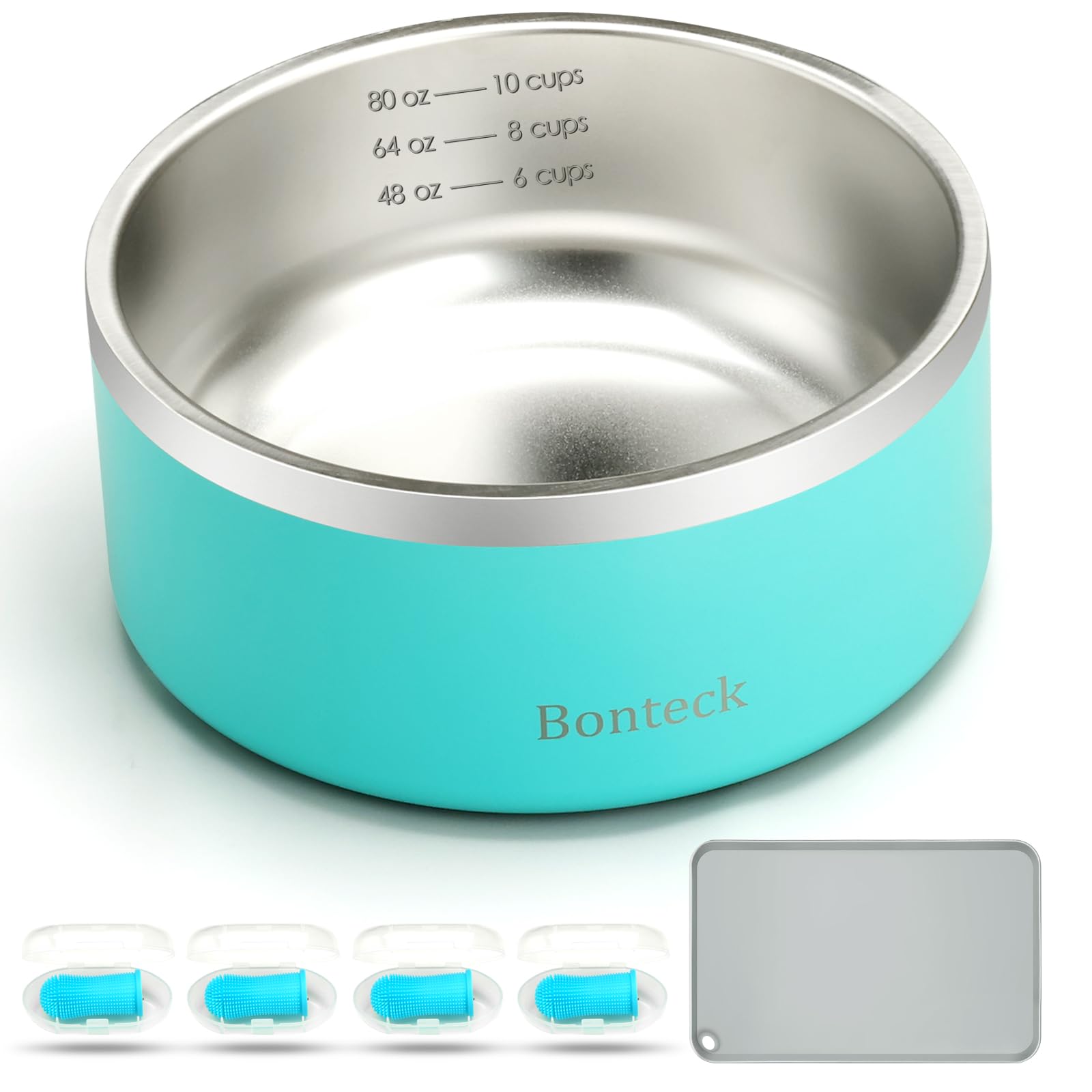 Bonteck tazón para perro anti-derrame, evita derrames durante la comida.