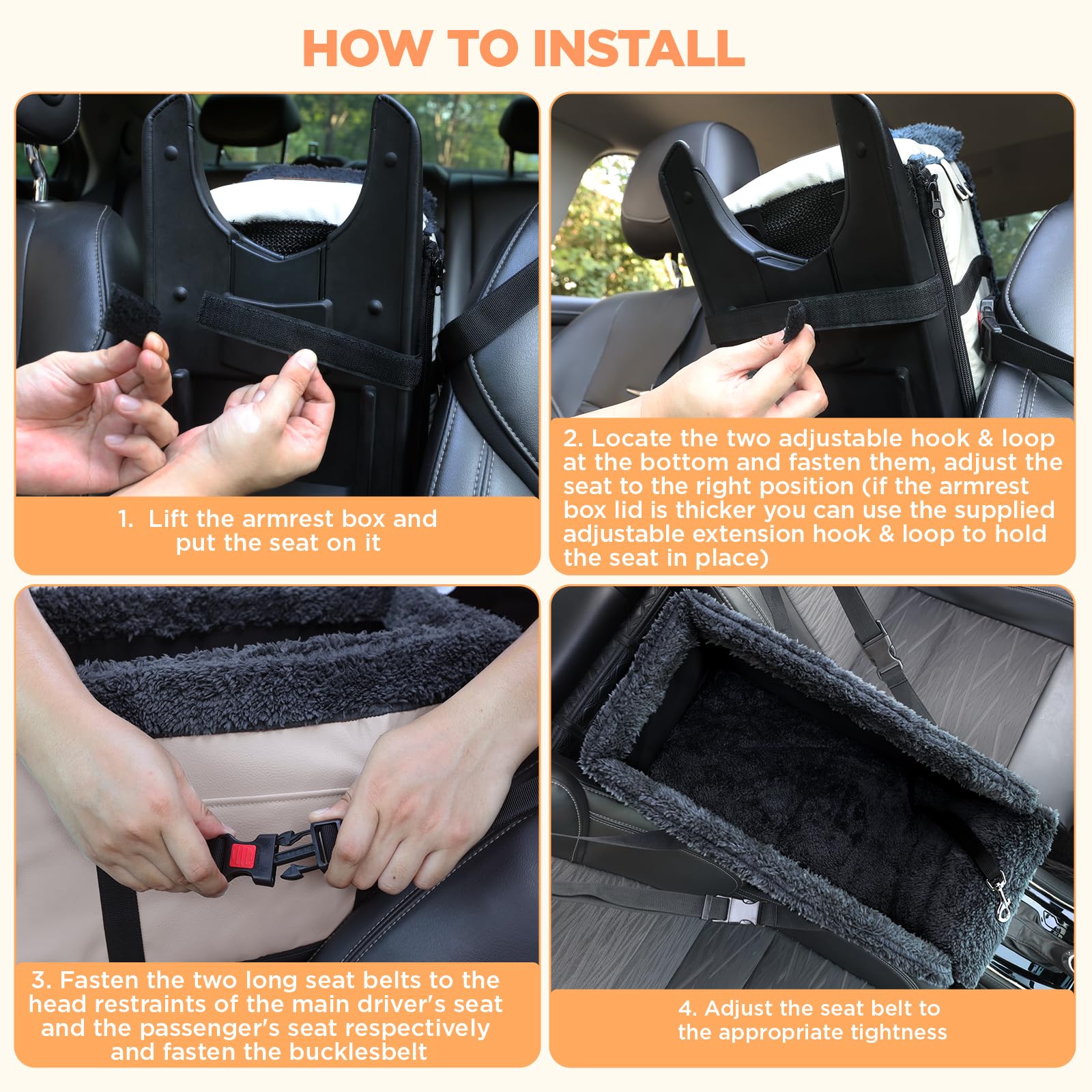 BONTHEE medidas compatibles con consolas de coche y perros pequeños