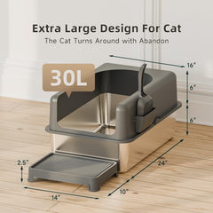 Booche caja de arena acero inoxidable, duradera para uso prolongado