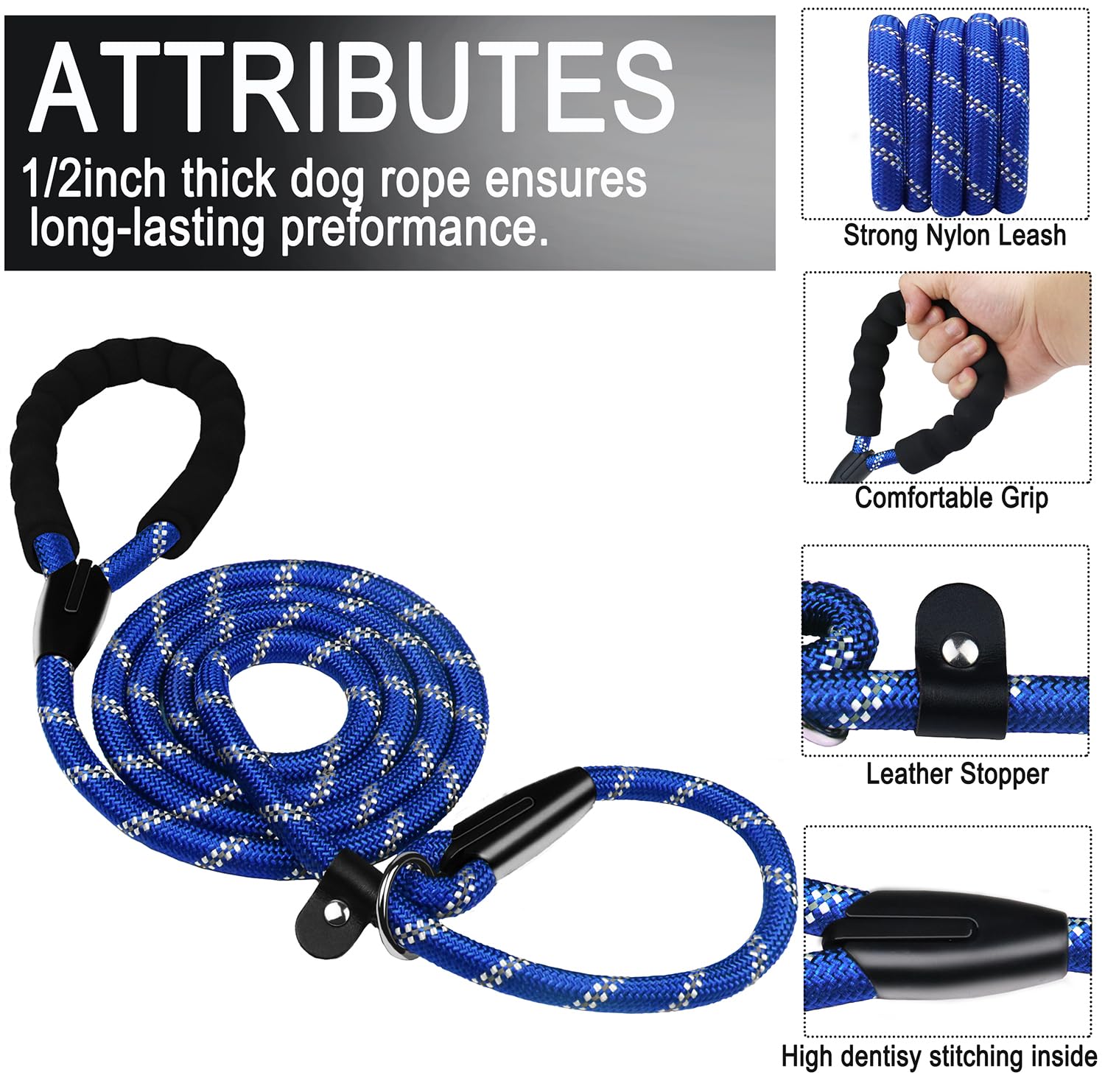 Correa de nylon resistente Booeudi para entrenamiento y paseos diarios.
