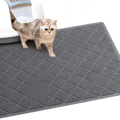 BOOMIBOO alfombrilla-arena-gato-47x35 protege el suelo y facilita la limpieza.