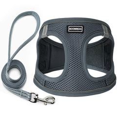 BOOMIBOO arnés ajustable para perros, enfoque reflectante, mejora seguridad en paseos nocturnos