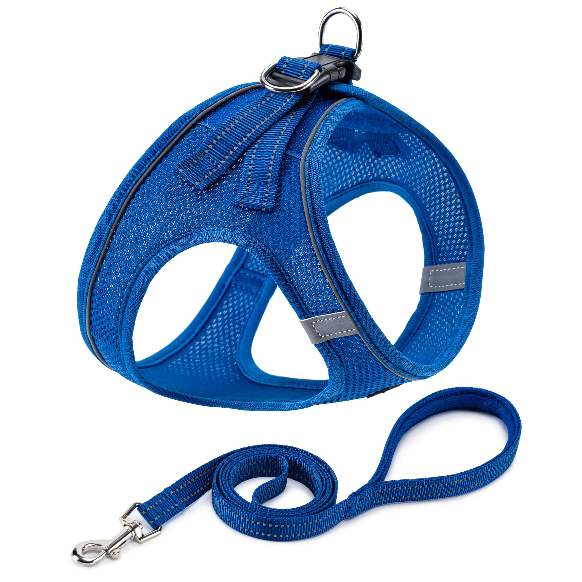 BOOMIBOO arnés para perro azul, talla M, cómodo y seguro para paseos.