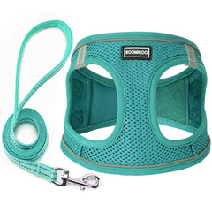BOOMIBOO arnés para perro verde bosque ajustable, ideal para paseos cómodos