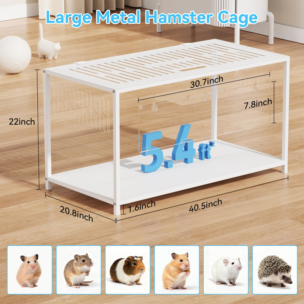 BORISI jaula hamster con acceso superior para reorganizar el interior y añadir juguetes