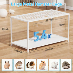 BORISI jaula hamster con acceso superior para reorganizar el interior y añadir juguetes